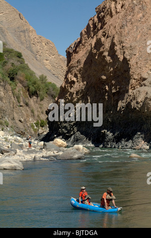 Rafting in Colca Canyon Valley, the deepest canyon on Earth. Peru, South America Stock Photo