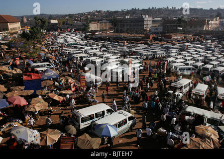 Taxi rank in Kampala, Uganda, Africa. Pictures by Zute Lightfoot www.lightfootphoto.com Stock Photo