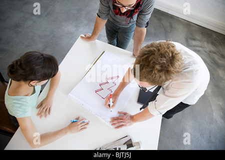 Fashion designers at work Stock Photo