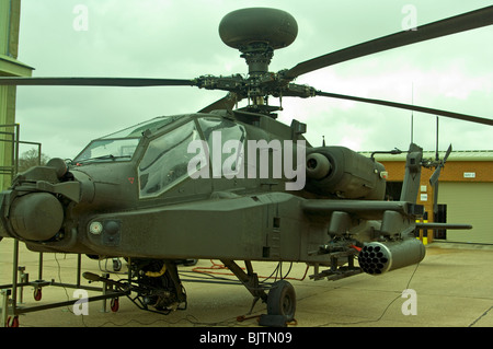 British Army Westland Attack Helicopter WAH-64 MK1 Apache Longbow Stock Photo