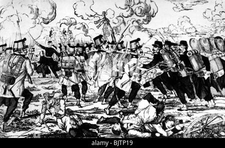 evsnts, Second Italian War of Independence 1859, Battle of Solferino, 24.6.1859, lithograph, 19th century, Italy, Unification Wars, French, France, Austrians, Austria, Lombardy, Risorgimento, historic, historical, people, Stock Photo