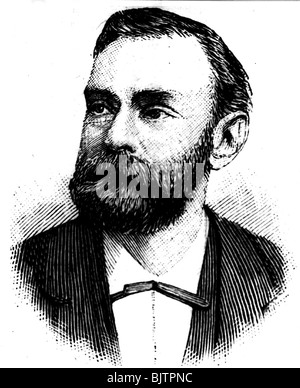 Nobel, Alfred  21.10.1833 - 10.12.1896, Swedish chemist, portrait, engraving, Stock Photo