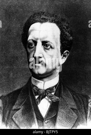 Lassalle, Ferdinand, 11.4.1825 - 31.8.1864, German politician, socialist, portrait, wood engraving, 1876, Stock Photo