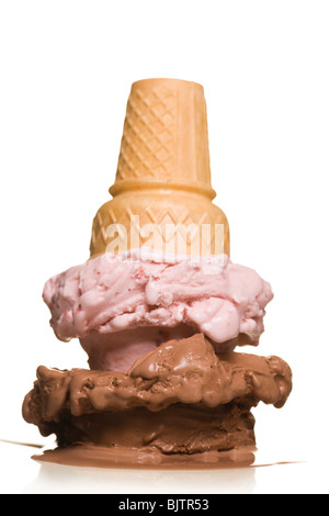 Upside down ice cream cone Stock Photo