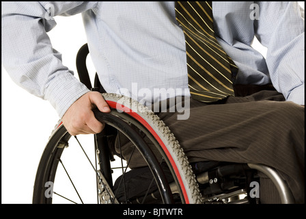 Man in wheelchair Stock Photo
