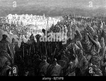 Middle Ages, crusades, 1st crusade 1096 - 1099, Artist's Copyright has not to be cleared Stock Photo