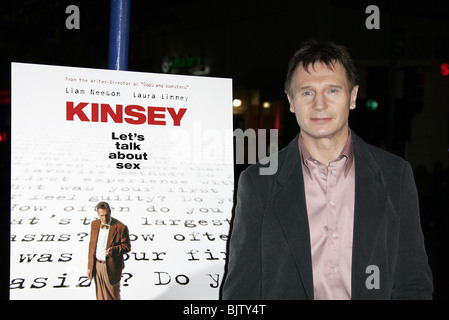 LIAM NEESON KINSEY FILM PREMIERE WESTWOOD LOS ANGELES USA 08 November 2004 Stock Photo