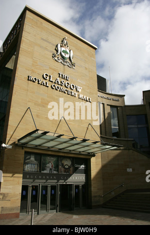 City of Glasgow, Scotland. Buchanan Street entrance to the Glasgow Royal Concert Hall and Buchanan Galleries. Stock Photo