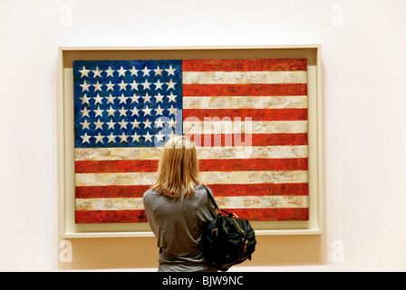 Flag, Jasper John, MOMA, Museum of Modern Art, New York City Stock Photo