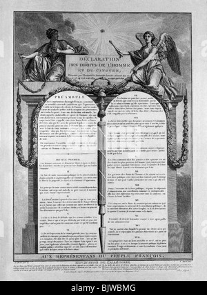 geography / travel, France, revolution 1789 - 1799, 'Declaration des, Stock Photo
