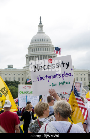 Protest Rally Demonstration at Capitol Building Washington DC Against Government Stock Photo