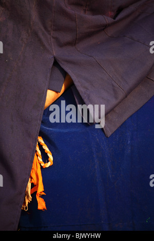 horse rider Hola Mohalla, Anandpur Sahib, Punjab, India, Colorful Stock Photo