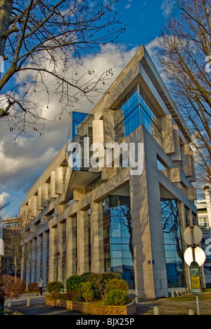 Paris, France, Commercial Architecture, Modern Office Building in  Suburb,  Randstad Corp. Stock Photo