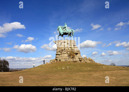 King George III statue on Snow Hill at the end of The Long Walk, Windsor Berkshire England UK Stock Photo