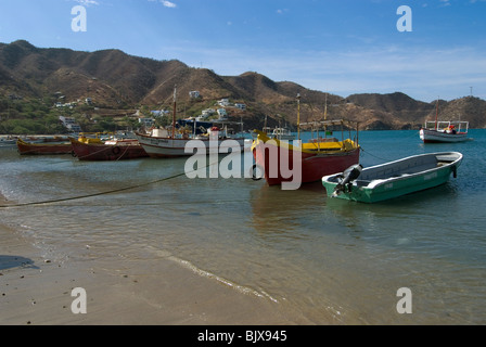 The fishing village of Taganga, along the Caribbean coast, Colombia. Stock Photo