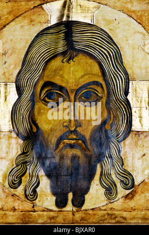 Portrait of Christ in St Malo church Dinan Brittany France Stock Photo