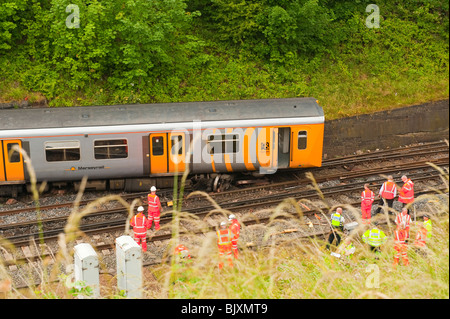 derailment crash train merseyrail tracks off alamy