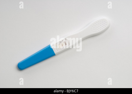 Pregnancy test showing a positive result Stock Photo