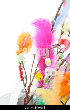 Traditional scandinavian easter decorations Stock Photo
