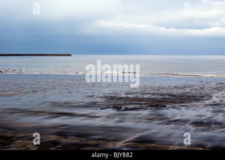 Seaton Carew Hartlepool Beach at Low tide Stock Photo - Alamy