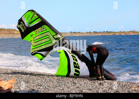 windsurfer dallas road victoria Stock Photo