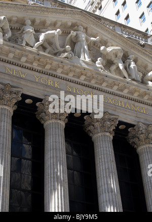 New York Stock Exchange Building, Wall Street, New York, USA Stock Photo