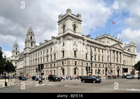 Large stone building of Government Offices corner site of Great George Street & Parliament Street Used by HM Treasury & other departments over time UK Stock Photo