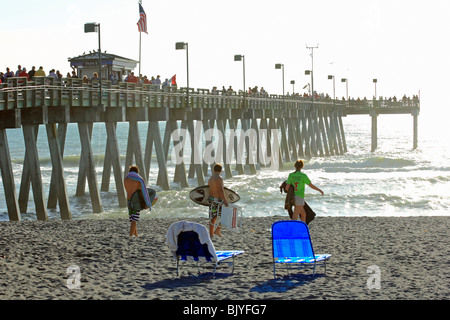 the Venice fishing pier in Venice Florida USA Stock Photo