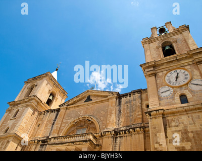St John's Co-Cathedral and St John's Square, Valletta, Malta Stock Photo