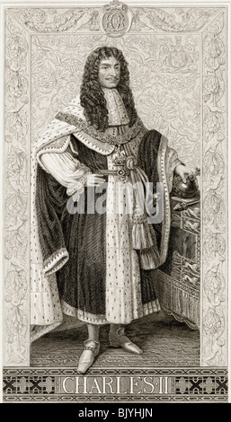 Charles II, also known as The Merry Monarch, 1630 - 1685. Stock Photo