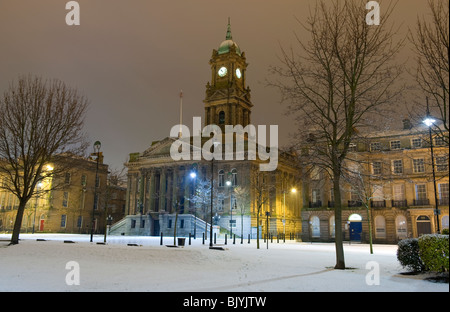 Hamilton Square Town hall covered in snow Birkenhead Wirral UK Stock Photo