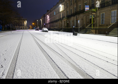 Hamilton Square covered in snow Birkenhead Wirral UK Stock Photo