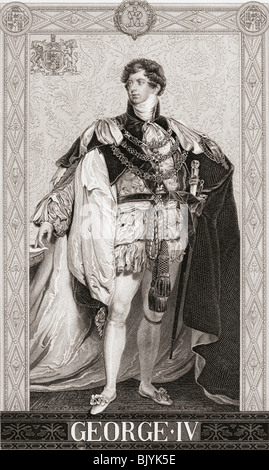 George IV, George Augustus Frederick 1762 – 1830. King of Hanover and the United Kingdom of Great Britain and Ireland Stock Photo