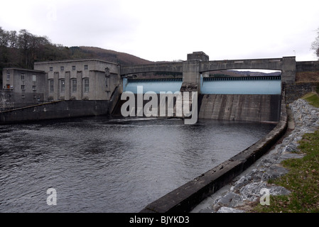The Hydro Electric Dam on the river Tummel in Pitlochry Perthshire Scotland Stock Photo
