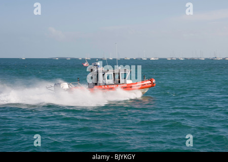 A US Coast Guard Rescue Boat at Key West Stock Photo