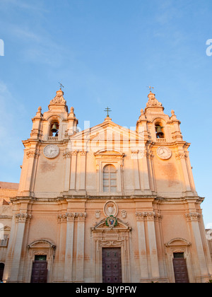 St. Paul's Cathedral, Mdina, Malta Stock Photo