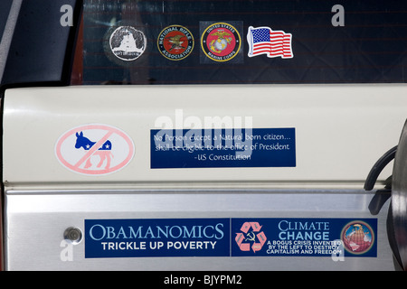 Conservative American Political Bumper Stickers Stock Photo