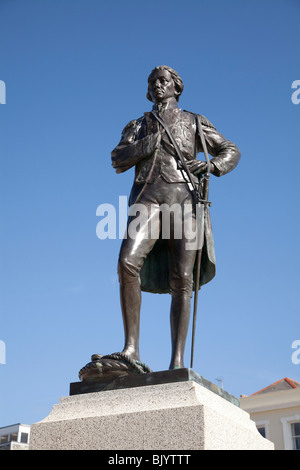 Statue of Horatio Nelson in Old Portsmouth. Stock Photo