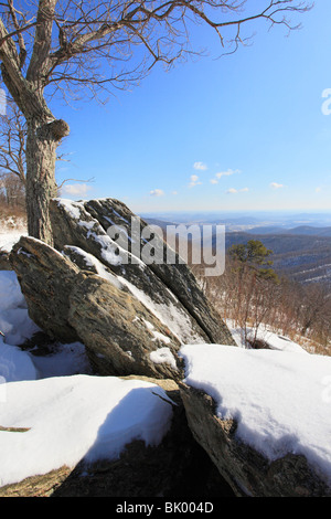 Hazel Mountain Overlook, Shenandoah National Park, Virginia, USA Stock Photo