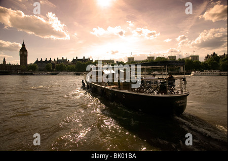 Havengore the boat that carried Sir Winston Churchill's coffin along the Thames at his funeral in 1965 Stock Photo