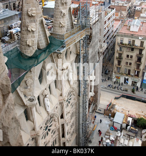 Sagrada Familia works - Barcelona Stock Photo