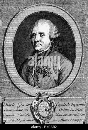 Portrait of Charles Gravier count of Vergennes and french ambassador