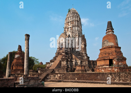 Wat Ratchaburana Buddhist Temple ruins; Ayutthaya, Thailand. Stock Photo