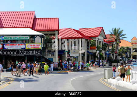 Shopping area downtown Grand Cayman Islands Caribbean Georgetown Stock Photo