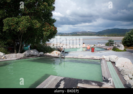 Polynesian Spa offers a varied selection of hot mineral bathing and spa therapy options in Rotorua New Zealand Stock Photo