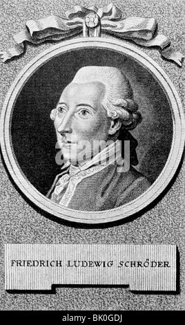 Schroeder, Friedrich Ludwig, 3.11.1744 - 3.9.1816, German actor, portrait, print after a copper engraving, 19th century, Artist's Copyright has not to be cleared Stock Photo