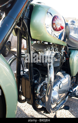 detail of the engine of a BSA classic British motorcycle, A10, 650cc Stock Photo