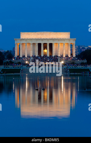 Easter sunrise service at the Lincoln Memorial in Washington DC USA Stock Photo