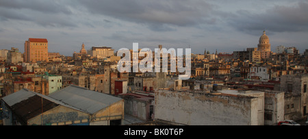 The skyline of Havana old town, Cuba. Stock Photo