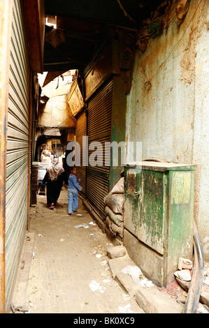 back alleys of al-ghuriya ,street scene,  islamic cairo , cairo , egypt Stock Photo